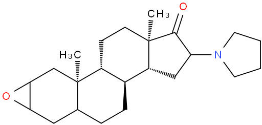 Androstan-17-one,2,3-epoxy-16-(1-pyrrolidinyl)