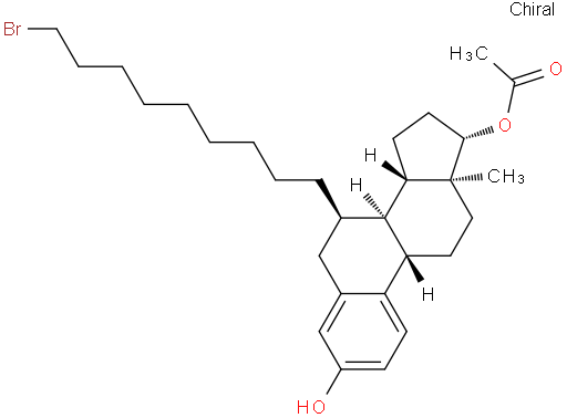 (7R,8R,9S,13S,14S,17S)-7-(9-Bromononyl)-3-hydroxy-13-methyl-7,8,9,11,12,13,14,15,16,17-decahydro-6H-cyclopenta[a]phenanthren-17-yl acetate