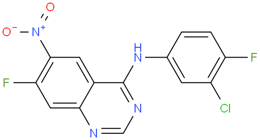 4-Quinazolinamine, N-(3-chloro-4-fluorophenyl)-7-fluoro-6-nitro-