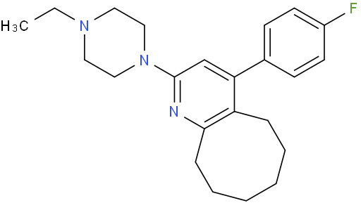 CYCLOOCTA[B]PYRIDINE, 2-(4-ETHYL-1-PIPERAZINYL)-4-(4-FLUOROPHENYL)-5,6,7,8,9,10-HEXAHYDRO-