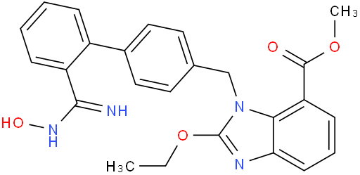 Methyl 2-ethoxy-1-((2'-(N-hydroxycarbamimidoyl)-[1,1'-biphenyl]-4-yl)methyl)-1H-benzo[d]imidazole-7-carboxylate