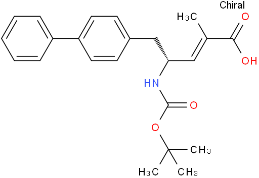 (2E,4R)-5-[1,1'-Biphenyl]-4-yl-4-[[(1,1-dimethylethoxy)carbonyl]amino]-2-methyl-2-pentenoic acid