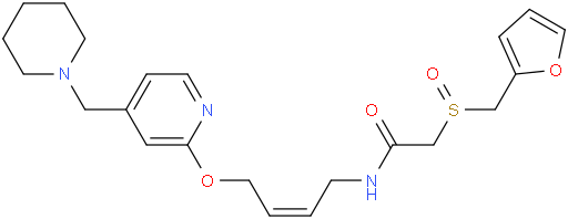 (Z)-2-((Furan-2-ylmethyl)sulfinyl)-N-(4-((3-(piperidin-1-ylmethyl)pyridin-2-yl)oxy)but-2-en-1-yl)acetamide