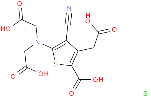 Strontium 2,2'-((5-carboxylato-4-(carboxylatomethyl)-3-cyanothiophen-2-yl)azanediyl)diacetate