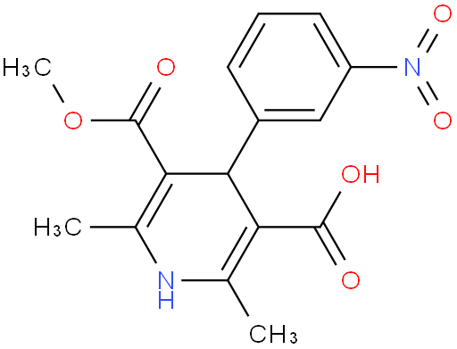 5-(Methoxycarbonyl)-2,6-dimethyl-4-(3-nitrophenyl)-1,4-dihydropyridine-3-carboxylic acid