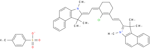 1H-BENZ[E]INDOLIUM, 2-[2-[2-CHLORO-3-[(1,3-DIHYDRO-1,1,3-TRIMETHYL-2H-BENZ[E]INDOL-2-YLIDENE)ETHYLIDENE]-1-CYCLOHEXEN-1-YL]ETHENYL]-1,1,3-TRIMETHYL-, SALT WITH 4-METHYLBENZENESULFONIC ACID (1:1)