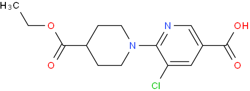 5-Chloro-6-(4-(ethoxycarbonyl)piperidin-1-yl)nicotinic acid