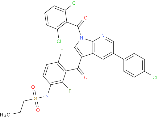 N-(3-(5-(4-氯苯基)-1-(2,6-二氯苯甲酰)-1H-吡咯并[2,3-b]吡啶-3-羰基)-2,4-二氟苯基)丙基磺酰胺