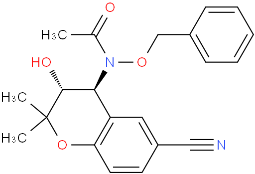 N-[(3S,4R)-6-CYANO-3,4-DIHYDRO-3-HYDROXY-2,2-DIMETHYL-2H-1-BENZOPYRAN-4-YL]-N-(PHENYLMETHOXY)ACETAMIDE