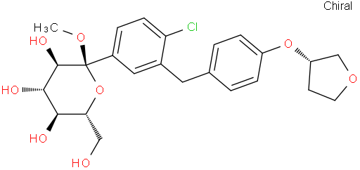 (2S,3R,4S,5S,6R)-2-(4-Chloro-3-(4-(((S)-tetrahydrofuran-3-yl)oxy)benzyl)phenyl)-6-(hydroxymethyl)-2-methoxytetrahydro-2H-pyran-3,4,5-triol