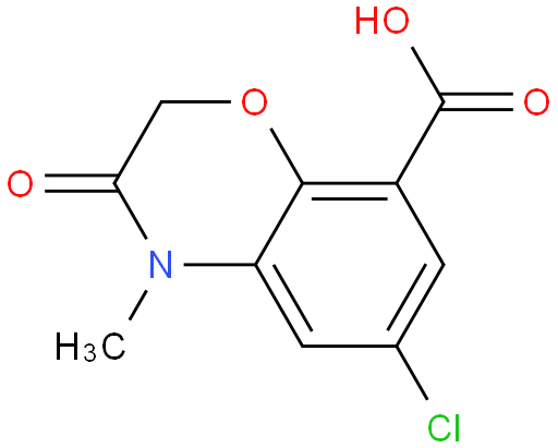 6-Chloro-3,4-dihydro-4-methyl-3-oxo-2H-1,4-benzoxanine-8-carboxylic acid