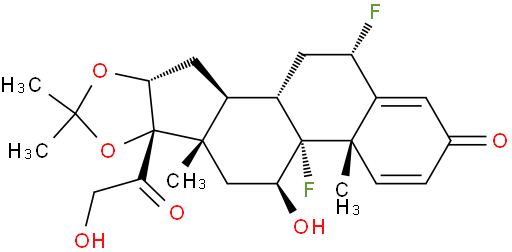 氟轻松游离碱；氟轻松丙酮物