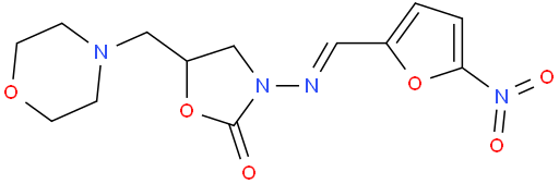 5-(Morpholinomethyl)-3-(((5-nitrofuran-2-yl)methylene)amino)oxazolidin-2-one