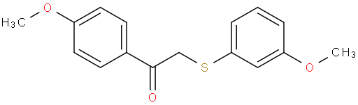 1-(4-甲氧苯基)-2-((3-甲氧苯基)-硫代)乙酮