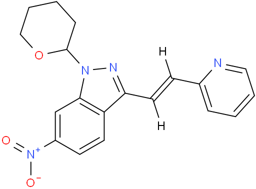 (E)-6-硝基-3-(2-(吡啶-2-基)乙烯基)-1-(四氢-2H-吡喃-2-基)-1氢-吲唑