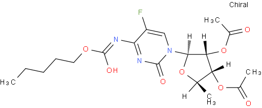 5'-脱氧-5-氟-N-[(戊氧基)羰基]胞苷 2',3'-二乙酸酯