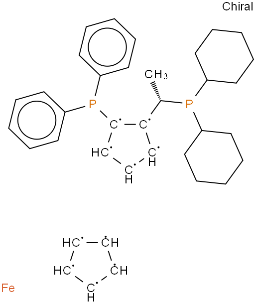 (S)-(+)-1-[(R)-2-(二苯基膦)二茂铁]乙基二环已基膦