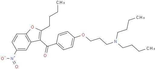 2-丁基-3-[4-（3-（二丁氨基）丙基）苯甲酰基)-5-硝基苯并呋喃