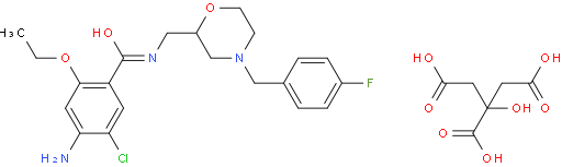 4-氨基-5-氯-2-乙氧基-N-[[4-(4-氟苄基)-2-吗啉基]甲基]苯甲酰胺枸橼酸盐