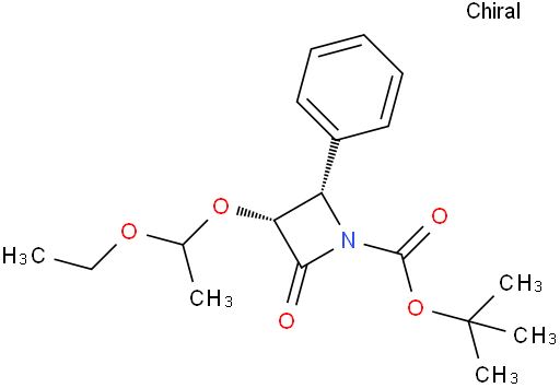 (3R,4S)-3-(1-乙氧乙氧基)-2-氧-4-苯基-吖丁啶羧酸叔丁基酯