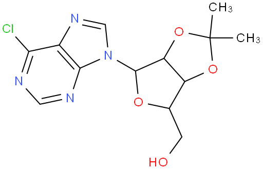 6-氯-9-beta-D-(2,3-异亚丙基)呋喃核糖基嘌呤