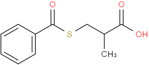 (S)-(-)-3-苯甲酰巯基-2-甲基丙酸