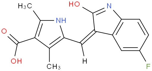 5-((Z)-(5-氟-2-氧代吲哚烷-3-亚基)甲基)-2,4-二甲基-1H-吡咯-3-羧酸