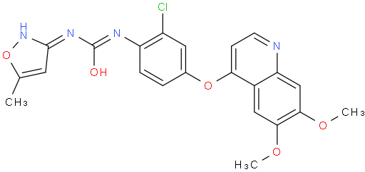 N-[2-氯-4-[(6,7-二甲氧基-4-喹啉基)氧基]苯基]-N'-(5-甲基-3-异恶唑基)脲