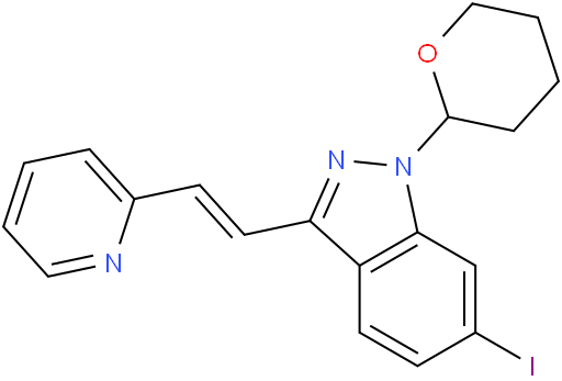 (E)-6-碘-3-[2-(吡啶-2-基)乙烯基]-1-(四氢-2H-吡喃-2-基)-1H-吲唑