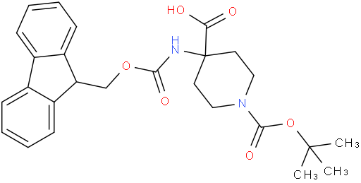 1-(N-BOC)-4-(N-FMOC-氨基)-4-哌啶甲酸