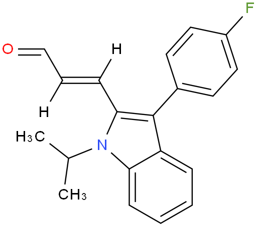 3-[3-(4-氟苯基)-1-异苯基-1，H吲哚-2-基]-丙烯醛