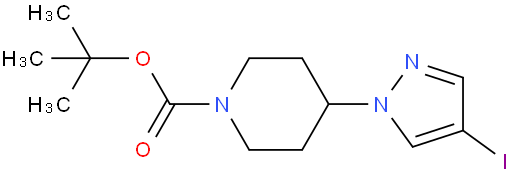 1-Piperidinecarboxylic acid, 4-(4-iodo-1H-pyrazol-1-yl)-, 1,1-dimethylethyl ester