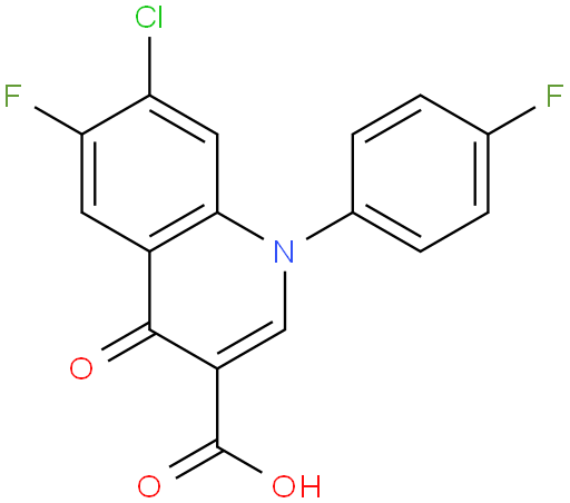 7-Chloro-6-fluoro-1-(4'-fluoro phenyl)-1,4-dihydro-4-oxo-3-quinoline carboxylic acid