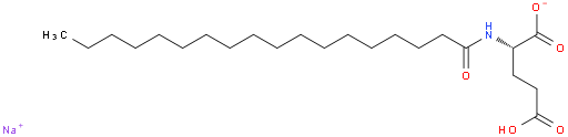 sodium hydrogen N-(1-oxooctadecyl)-L-glutamate