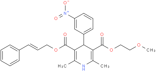 3-Cinnamyl 5-(2-methoxyethyl) 2,6-dimethyl-4-(3-nitrophenyl)-1,4-dihydropyridine-3,5-dicarboxylate