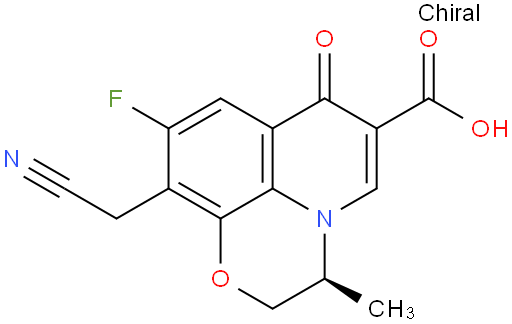 (S)-10-(Cyanomethyl)-9-fluoro-3-methyl-7-oxo-3,7-dihydro-2H-[1,4]oxazino[2,3,4-ij]quinoline-6-carboxylic acid