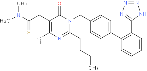 2-(1-((2'-(2H-Tetrazol-5-yl)-[1,1'-biphenyl]-4-yl)methyl)-2-butyl-4-methyl-6-oxo-1,6-dihydropyrimidin-5-yl)-N,N-dimethylethanethioamide