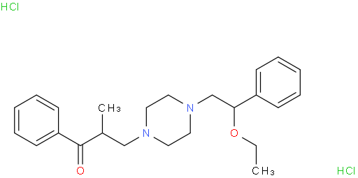 3-(4-(2-Ethoxy-2-phenylethyl)piperazin-1-yl)-2-methyl-1-phenylpropan-1-one dihydrochloride