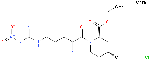 (2R,4R)-Ethyl 1-(2-amino-5-(3-nitroguanidino)pentanoyl)-4-methylpiperidine-2-carboxylate hydrochloride