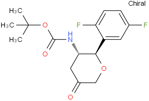 TERT-BUTYL ((2R,3S)-2-(2,5-DIFLUOROPHENYL)-5-OXOTETRAHYDRO-2H-PYRAN-3-YL)CARBAMATE