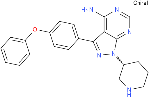 3-(4-phenoxyphenyl)-1-(3-piperidyl)pyrazolo[3,4-d]pyrimidin-4-ami ne