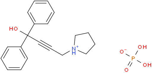 1-(4-hydroxy-4,4-diphenylbut-2-ynyl)pyrrolidinium dihydrogen phosphate