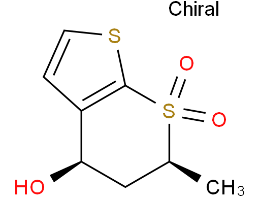 (4R,6S)-5,6-Dihydro-4-hydroxy-6-methylthieno[2,3-b]thiopyran-7,7-dioxide