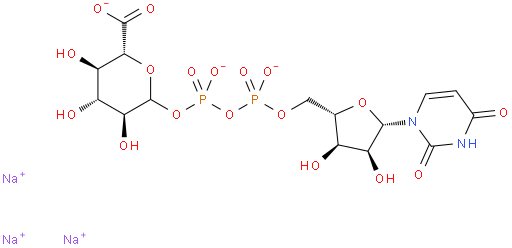 a-D-Glucopyranuronicacid, 1&reg;P'-ester with uridine 5'-(trihydrogen diphosphate), trisodium salt (9CI)