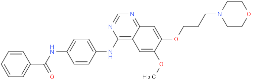 N-[4-[[6-Methoxy-7-[3-(4-morpholinyl)propoxy]-4-quinazolinyl]amino]phenyl]benzamide