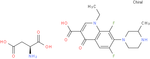 (S)-2-Aminosuccinic acid 1-ethyl-6,8-difluoro-7-(3-methylpiperazin-1-yl)-4-oxo-1,4-dihydroquinoline-3-carboxylic acid (1:1)