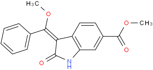 (3E)-2,3-Dihydro-3-(methoxyphenylmethylene)-2-oxo-1H-indole-6-carboxylic acid methyl ester