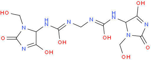 1,1'-Methylenebis(3-(3-(hydroxymethyl)-2,5-dioxoimidazolidin-4-yl)urea)