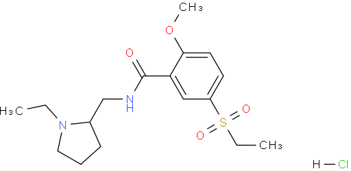 N-((1-Ethylpyrrolidin-2-yl)methyl)-5-(ethylsulfonyl)-2-methoxybenzamide hydrochloride