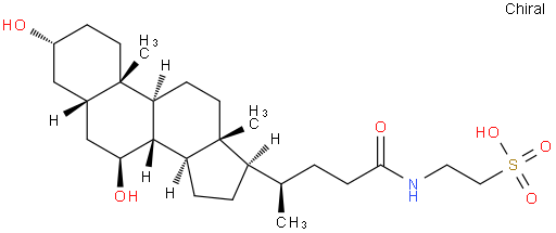 Ethanesulfonic acid,2-[[(3a,5b,7b)-3,7-dihydroxy-24-oxocholan-24-yl]amino]-, sodium salt (1:1)